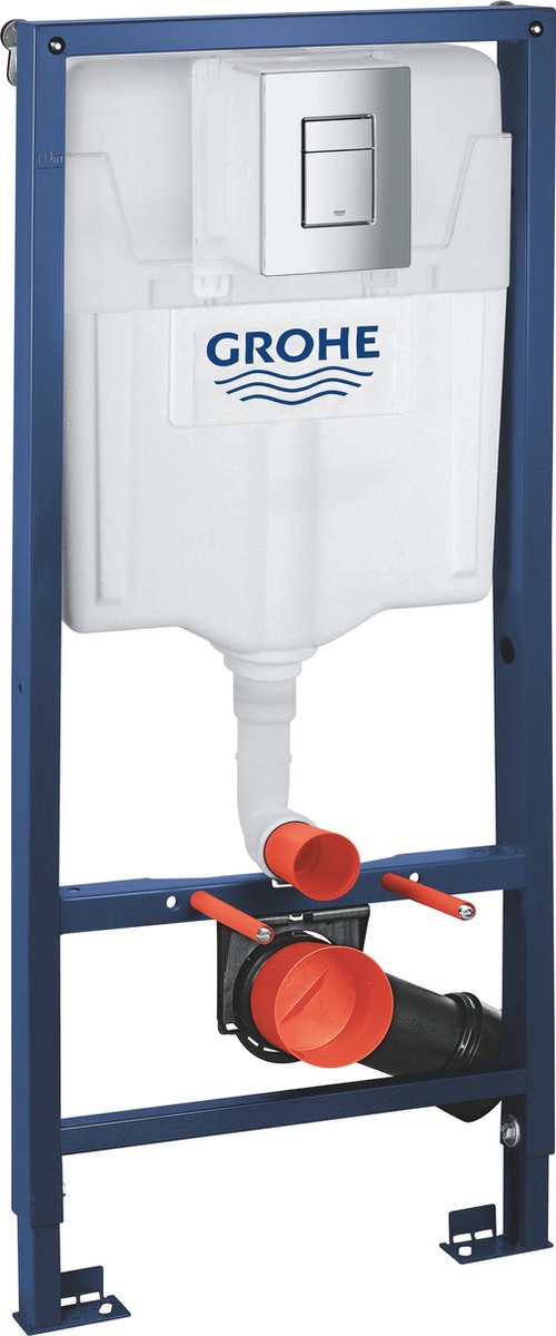 Set Grohe rapid SL 3 in 1 per WC sospeso - con set di montaggio a parete - incl. piastra attuatore skate cosmopolitan cromata