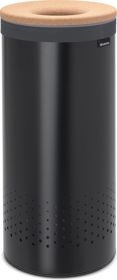 Brabantia laundry basket - with lid - 35 l - matt black cork lid