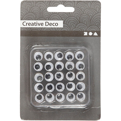 Creativ empresa ojos saltones, d 10 mm, 25 piezas 1 caja