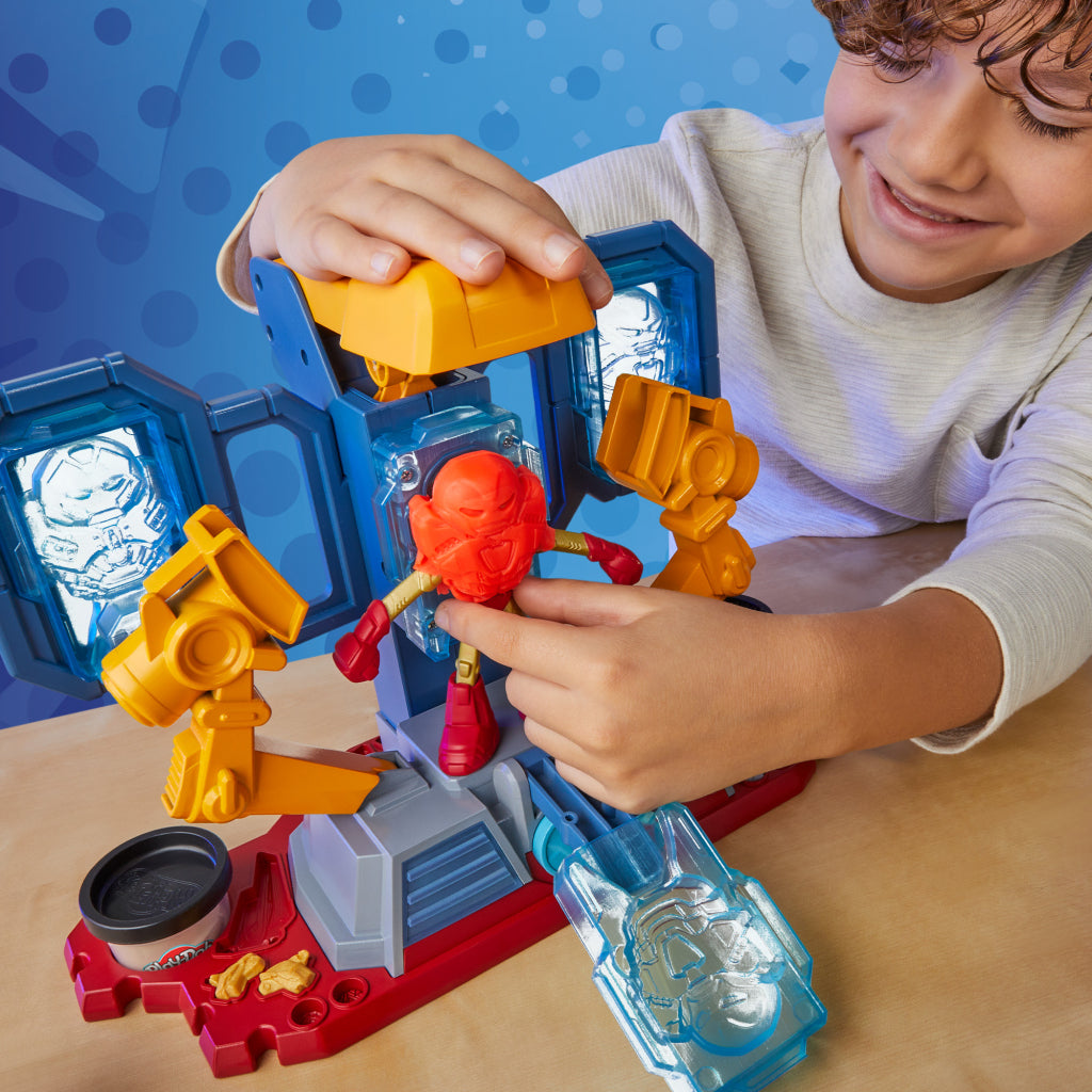 Play-doh iron man armor maker lab