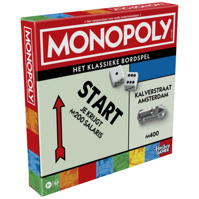 Hasbro monopoly classic bordspel vernieuwde editie - nl editie - gezelschapsspel