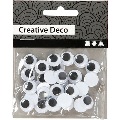 Creativ company ojos saltones, no autoadhesivos, d 12 mm, 30 piezas 1 caja