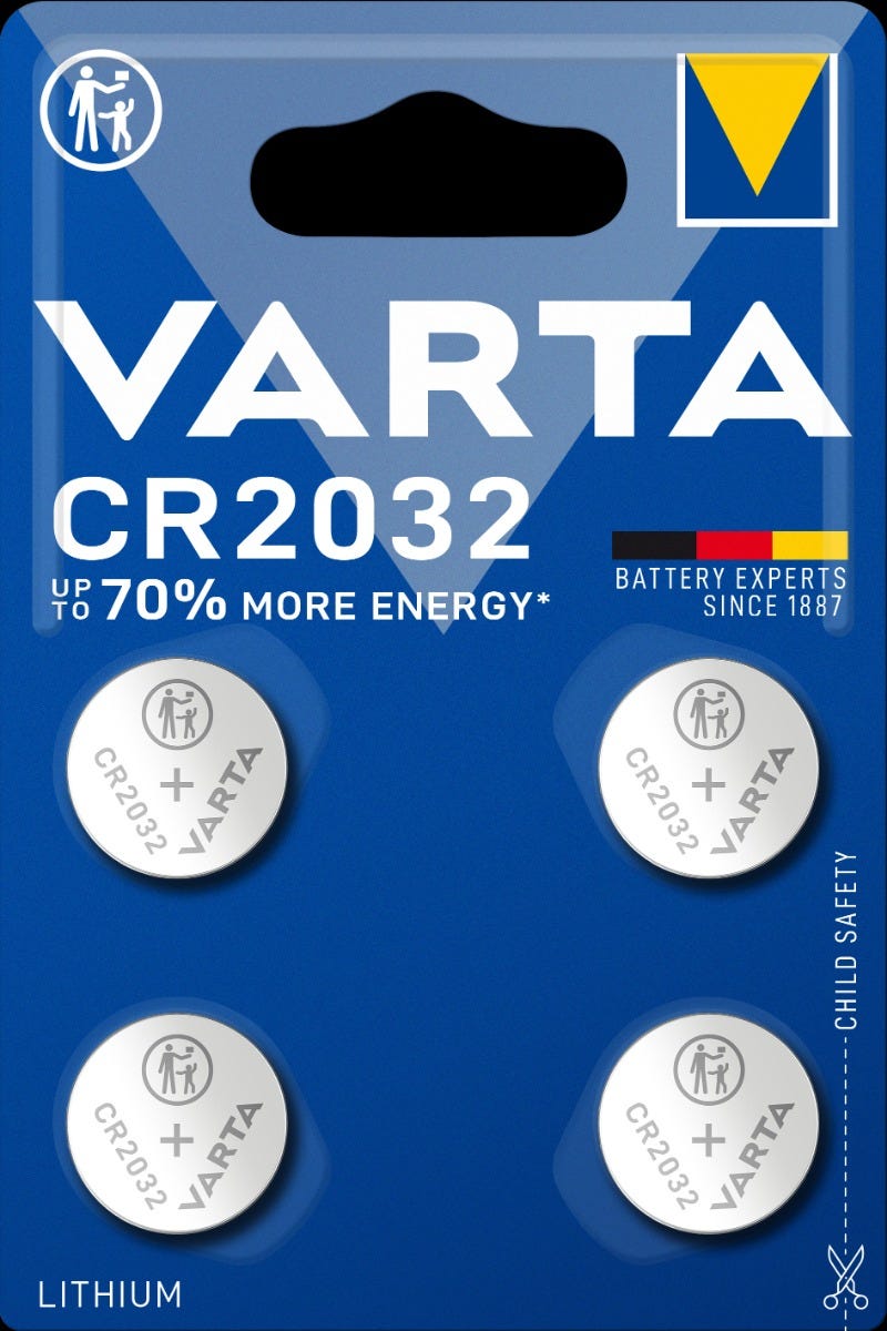 Varta Batter Botton Cell CR2032 3V (P4)
