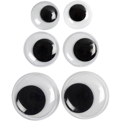 Creativ company googly eyes, non-self-adhesive, d 12+14+20 mm, 18 div 1 box