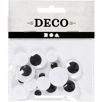 Creativ company googly eyes, non-self-adhesive, d 12+14+20 mm, 18 div 1 box
