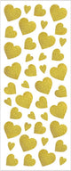 Creativ company creotime glitterstickers hartjes goud 10 x 24 cm 84-delig