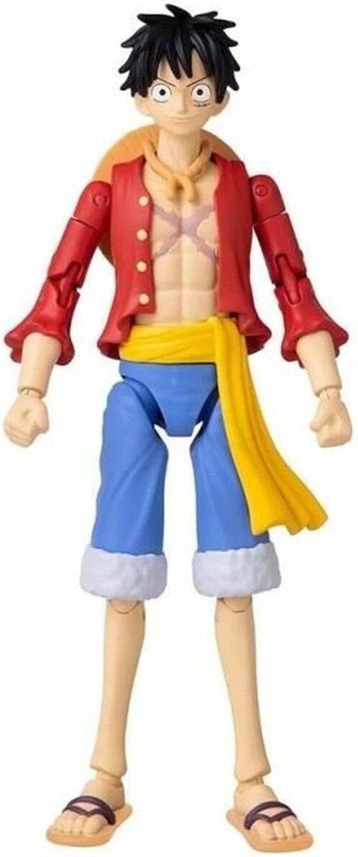 Bandai - anime heroes - one piece - figura anime heroes 17 cm - mono d. Figura de acción de Luffy - Manga One Piece con licencia oficial - Figura de acción de Luffy - Juguete para niños de 4 años en adelante - 37008