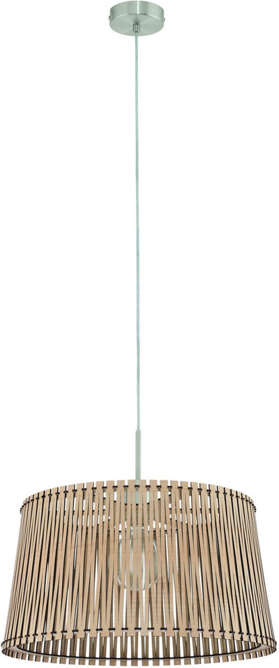 Eglo sendero - lampada a sospensione - 1 luce - ø450mm. - nichel opaco - acero