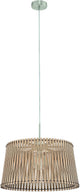 Eglo sendero - hanglamp - 1 lichts - ø450mm. - nikkel-mat - ahorn