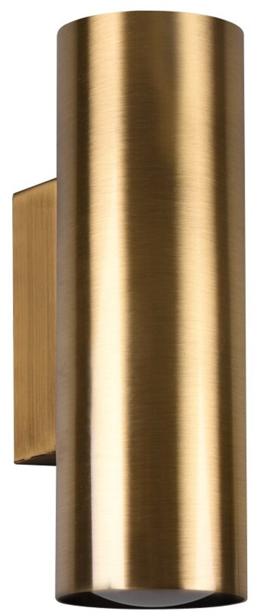 Trio marley - wandlamp - oud messing - excl. 2x gu10 4,9 w - verlichting omhoog en omlaag - dimbaar met schakelaar