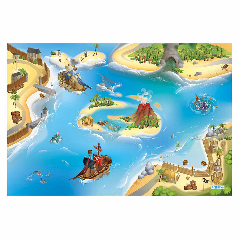 Acheka gioca a tappeto pirata, 100x150 cm