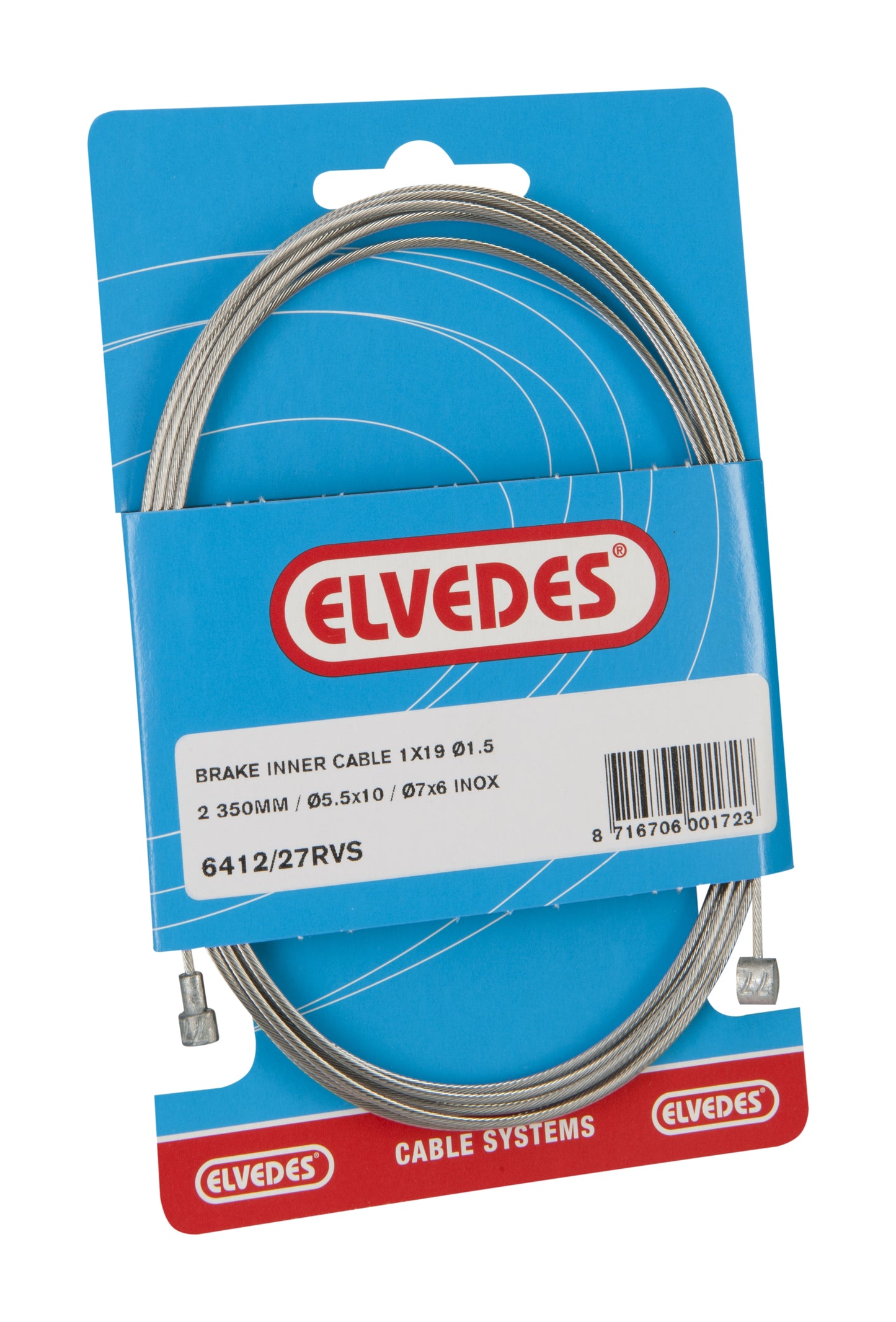 Cable de freno Elvedes dentro de toneladas de acero inoxidable (6412 27RVS)