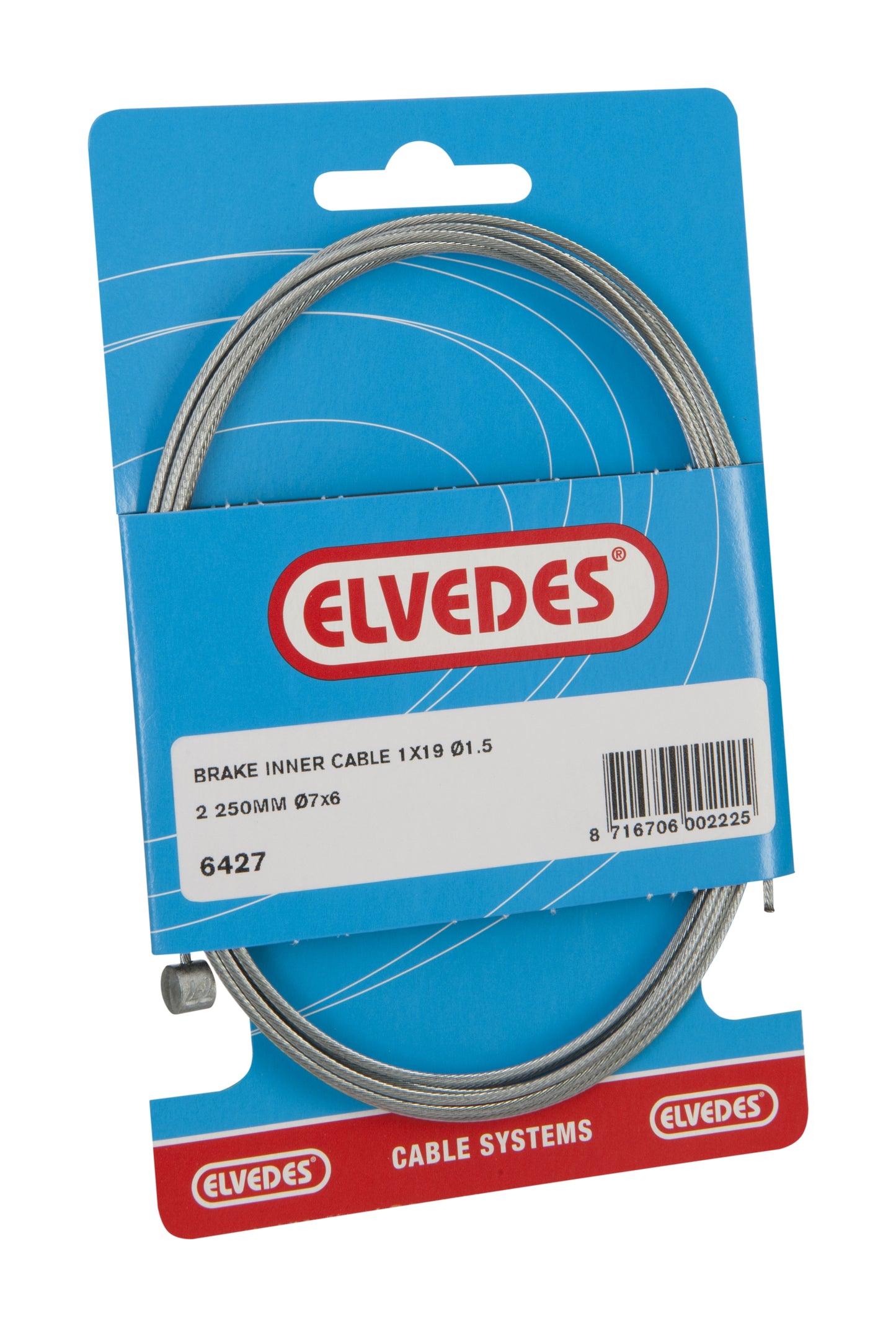 Elvedes Rem Binnenkabel 2250mm galvanizzato Ø1,5 mm T-nippel (su mappa)