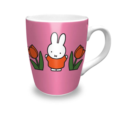 Taza Miffy relax tulipanes rosa