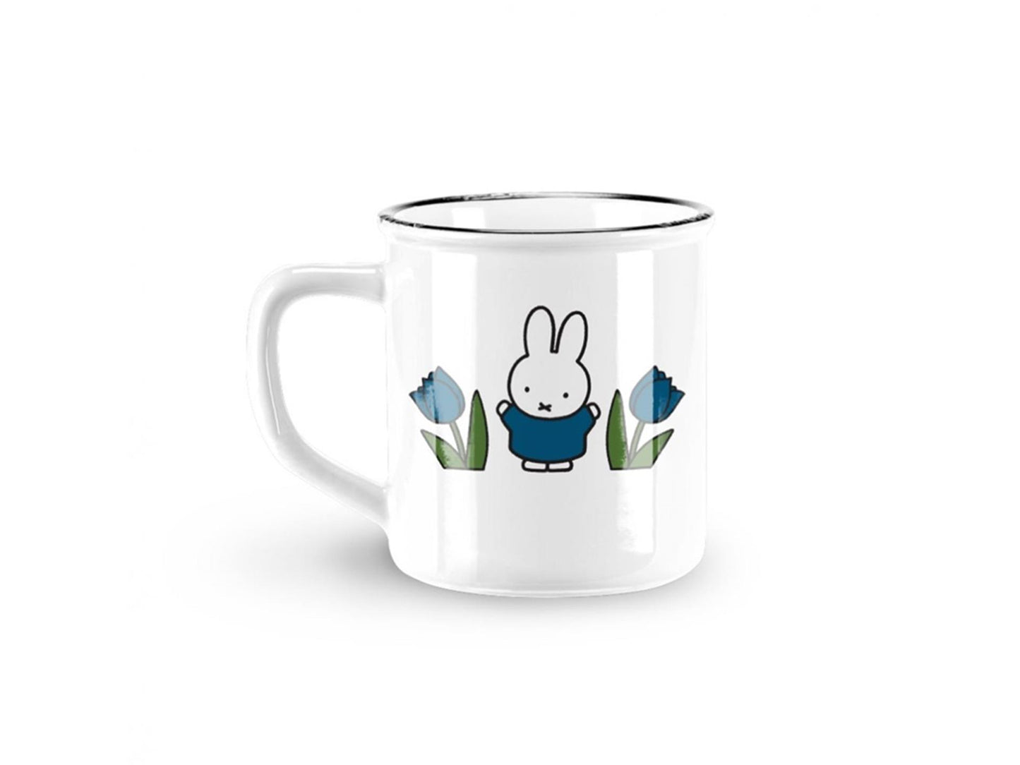 Taza Miffy tulipanes ø8xh7,5cm azul