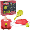 Entrenador de tenis reflejo de swingball con toda la superficie de amarillo rojo básico
