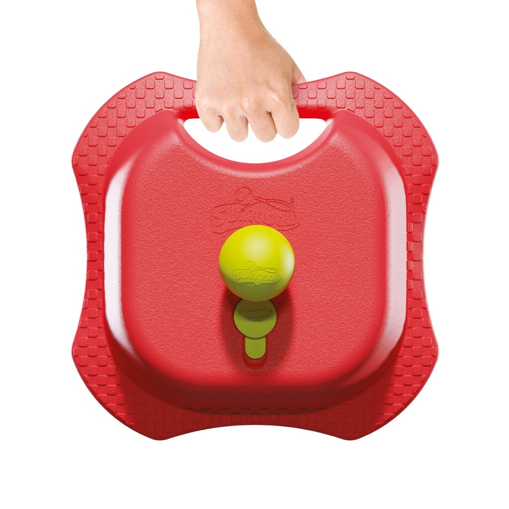 Allenatore di tennis riflesso di swingball con tutto il giallo rosso di base della superficie