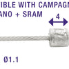 Accelerazione Cavo interno in acciaio inossidabile 225 cm (6472) 100 pezzi