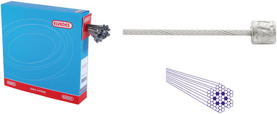 Interruptor cables interiores Elvedes 2250 mm de acero inoxidable Ø1.1 mm Shimano n Nipple Ø4.5 × 4.5 (100 piezas)