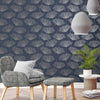 Icorimenti olandesi da parati olandesi da parati da parete Dutch Fleur Marineblauw e grigio