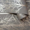 O Dutch Wallcoverings Dutch Wall Coverings Wallpaper Rhea Trees Grigio e rosa color oro