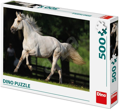 Puzzle White Horse en el prado de 500 piezas