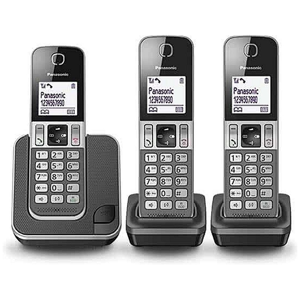 Panasonic KX-TGD313NLG Telefoni fissi 3 pezzi in argento nero