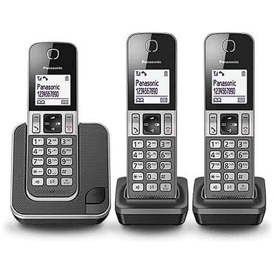 Panasonic KX-TGD313NLG Teléfonos fijos 3 piezas Plata negra