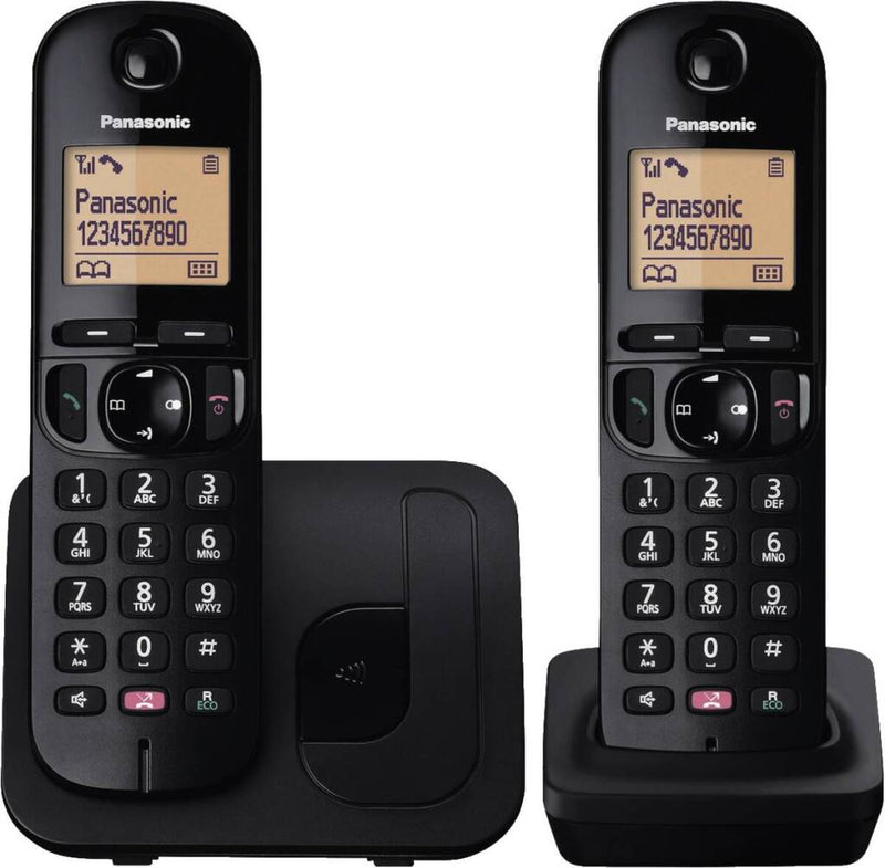 Telefono panasonic kx-tgc252nlb duo nero
