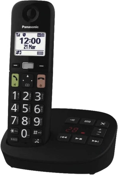Panasonic kx-tgu130exb teléfono senior single dect con teclas grandes