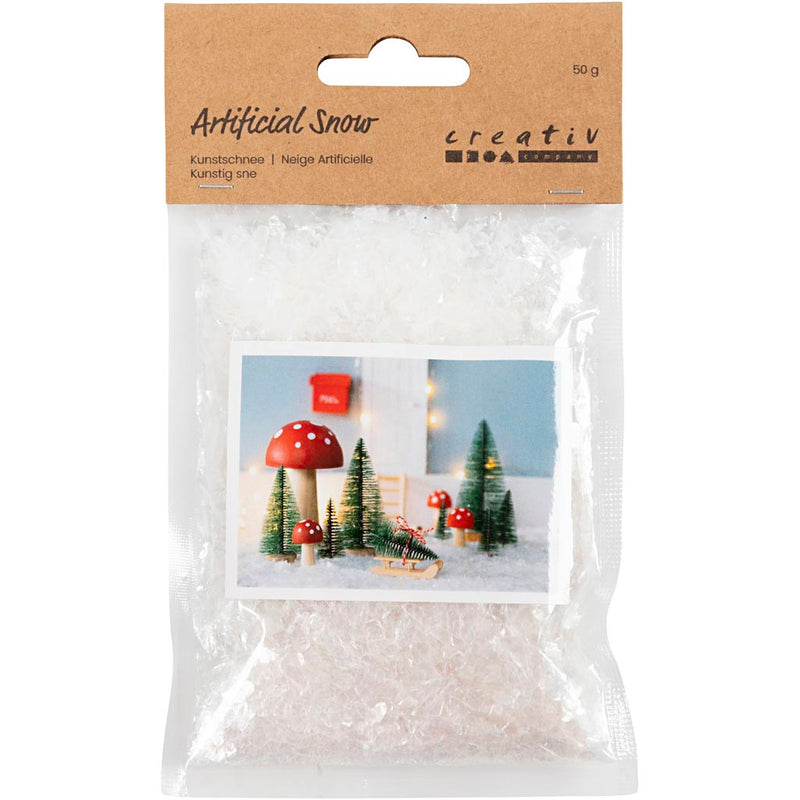Neve artificiale Creative Company, glitter bianca, 50 gr 1 sacchetto