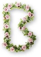 Garland de rosas de albahaca - Flower Streng - Pink