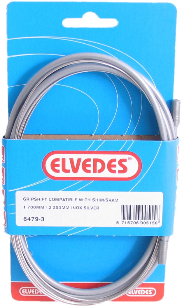 Conjunto de cable de engranajes 3 velocidades Elvedes Nexus 1700 2250 mm de acero inoxidable - plata (en el mapa)