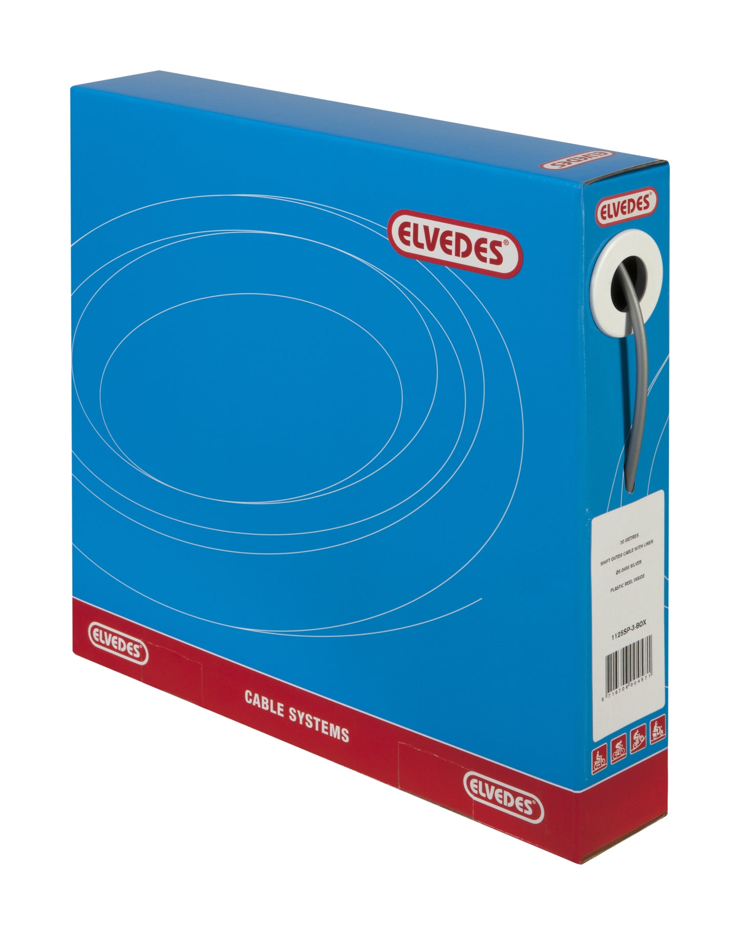 Accendi gli elvedes cavi esterni con fodera da 30 metri Ø5,0 mm - argento (30 metri in scatola)