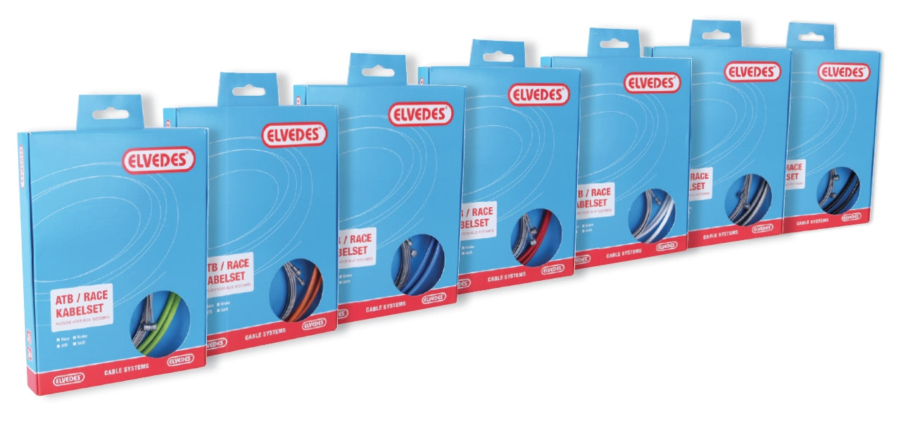 Kit cavo interruttore Elvedes ATB race completo - rosso (in scatola)