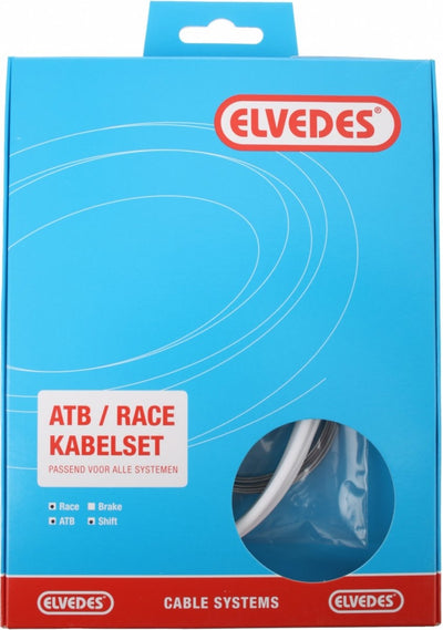 Schakel kabelkit Elvedes ATB Race compleet - wit (in doosje)