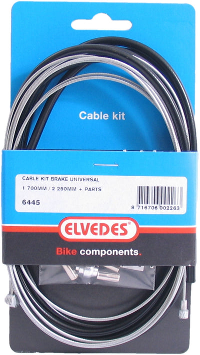 Kit de cable de freno universal Elvedes 1700 mm 2250 mm galvanizado - negro (en el mapa)