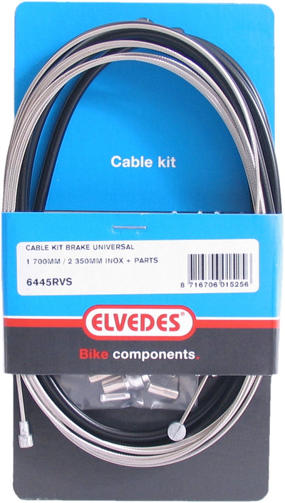 juego de cables de freno universal 1800 2350 mm negro plata