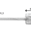 Interruttore cavo interno Elvedes da 4000 mm in acciaio inossidabile slick Ø1.1mm Shimano Sram N-Nippel (su mappa)
