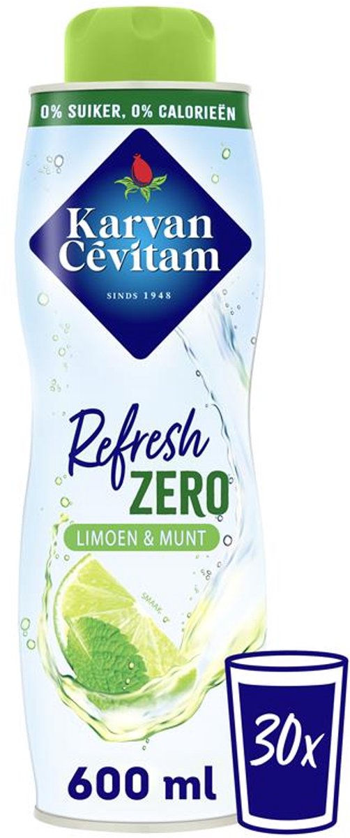 Karvan cévitam refresh zero limoen munt 600 ml fles