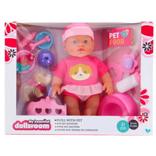My Beautiful Dolls Room Pop 31cm Beber y Plas 11 Accesorios 2 surti