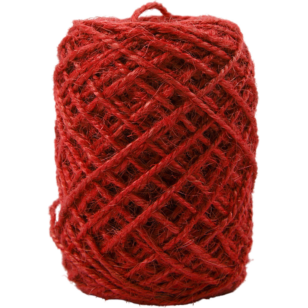 Creativ company canapa naturale, spessore 1-2 mm, rosso, 1 rotolo da 150 m