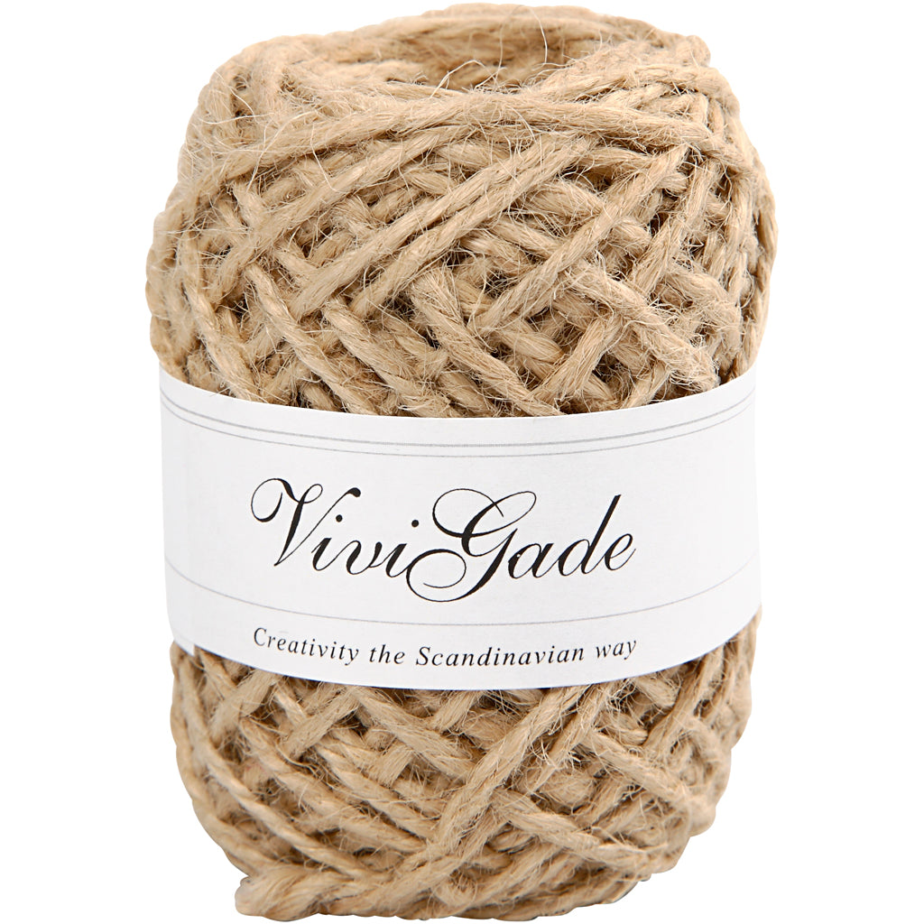 Vivi gade natural hemp, thickness 1-2 mm, natural, 30 m 1 roll