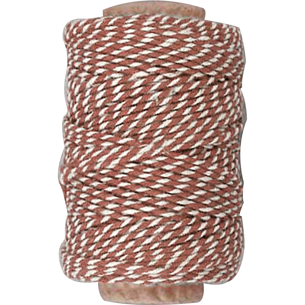 Creativ compañía de algodón cordón marrón blanco, 50m