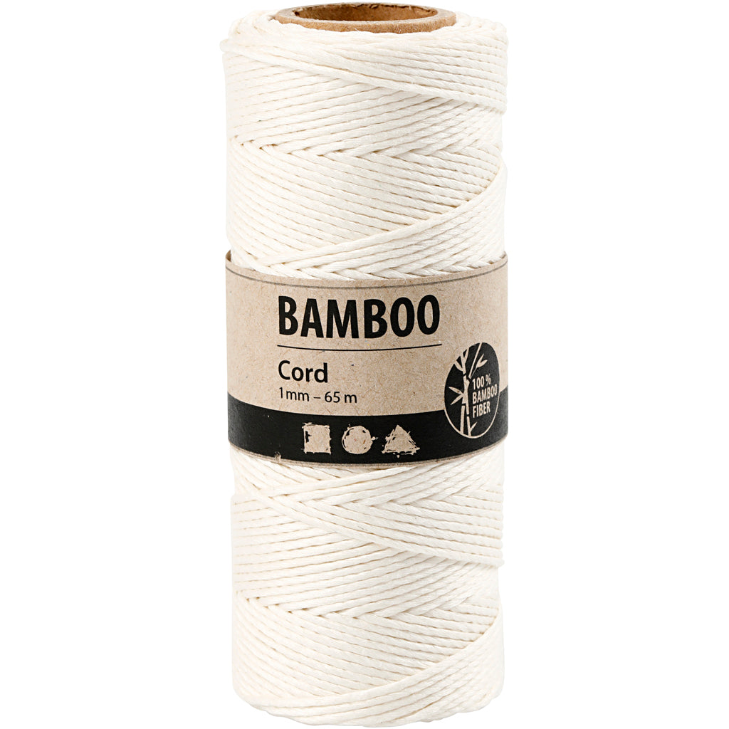 Creative Company Bamboekoord Wit, 65m