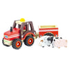 Set retro de madera para tractor + remolque. fsc. 2+