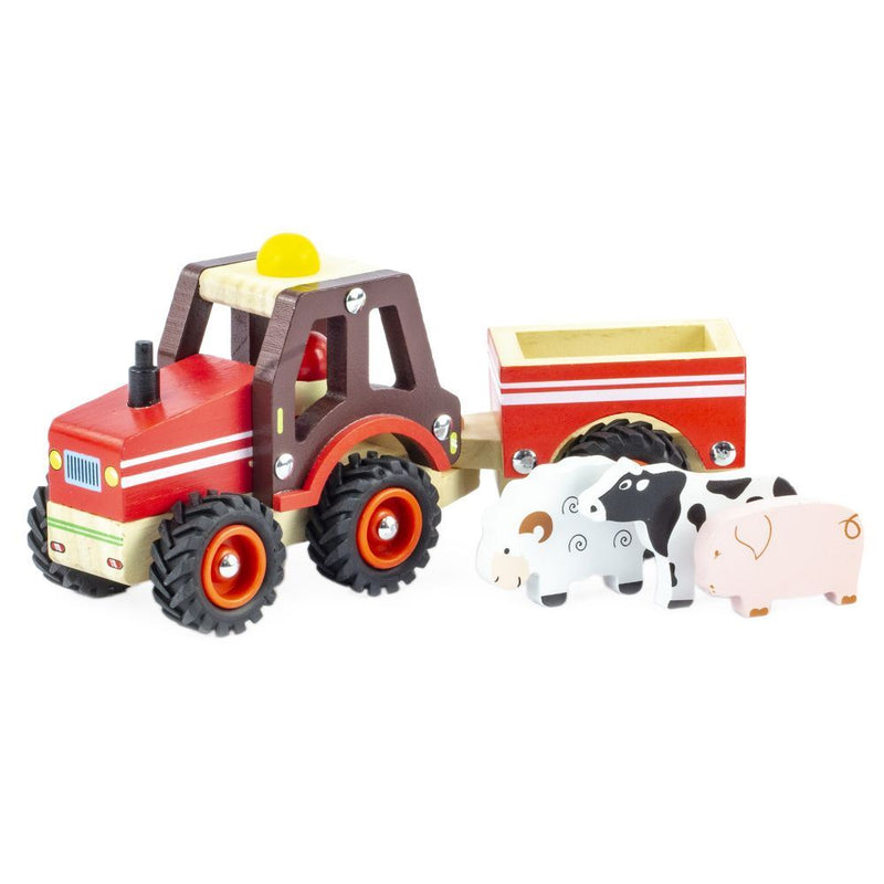 Set retro de madera para tractor + remolque. fsc. 2+