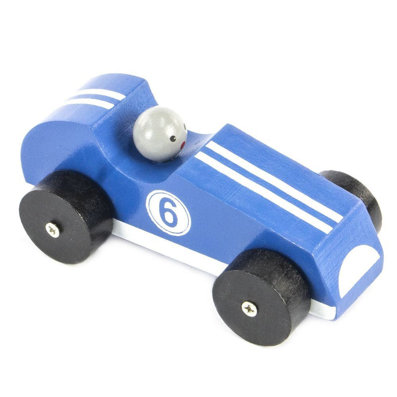 Auto da corsa in legno retrò. fsc. 8 pezzi. 3+
