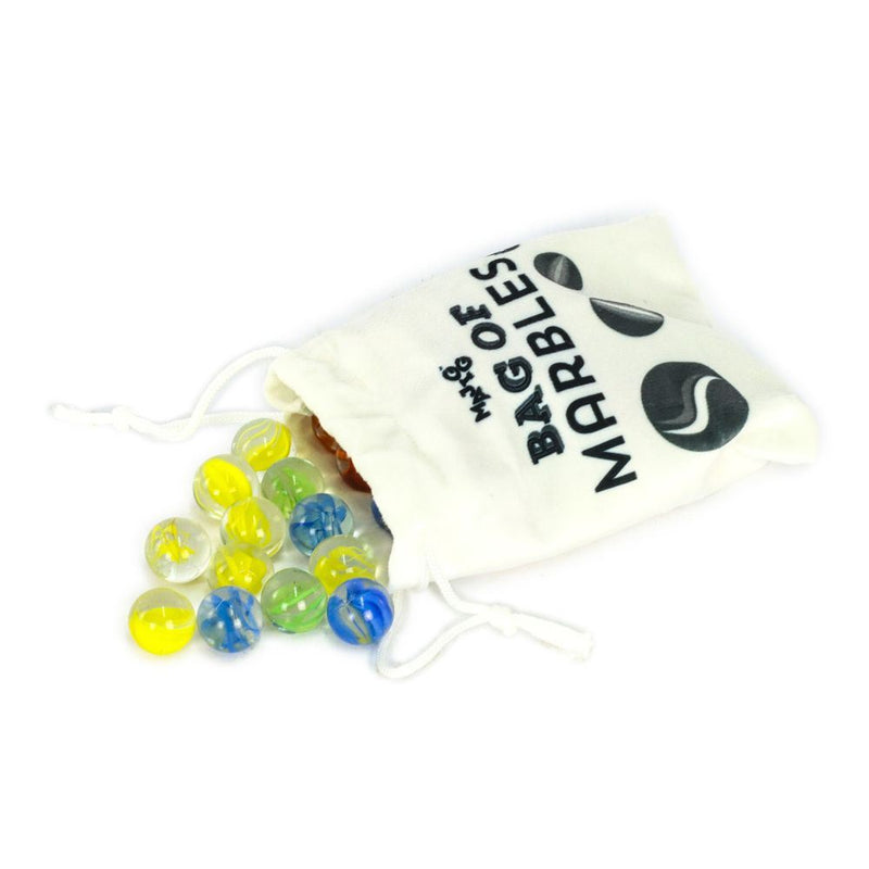 Bolsa retro de canicas. 12 piezas. 3+