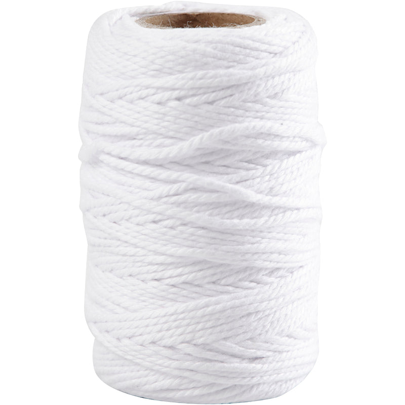 Cordone di cotone Creative Company, spessore 1,1 mm, bianco, 50 m 1 rotolo